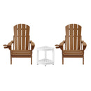 Gardeon Outdoor Table and Chairs HDPE Folding Adirondack Beach Chair Patio Furniture