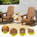 Gardeon Outdoor Table and Chairs HDPE Folding Adirondack Beach Chair Patio Furniture