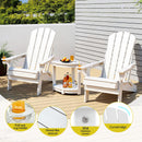 Gardeon Outdoor Table and Chairs HDPE Folding Adirondack Beach Chair Patio Furniture White