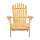 Gardeon Adirondack Outdoor Chairs Wooden Beach Chair Patio Furniture Garden Natural