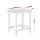 Gardeon Outdoor Coffee Side Table HDPE Desk Patio Furniture Camping Garden White