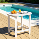 Gardeon Outdoor Coffee Side Table HDPE Desk Patio Furniture Camping Garden White