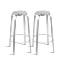 Gardeon 2x Outdoor Bar Stools Aluminum