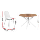 Gardeon 5PCS Outdoor Dining Set Table and Chairs Patio Garden Furniture Lattice