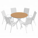 Gardeon 7PCS Outdoor Dining Set Table and Chairs Patio Garden Furniture Steel