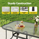 Gardeon 5PC Outdoor Dining Set Table and Chairs Patio Furniture Bistro Set Garden Grey