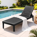 Gardeon Sun Lounge Adjustable Lounger Patio Outdoor Furniture Lightweight Black