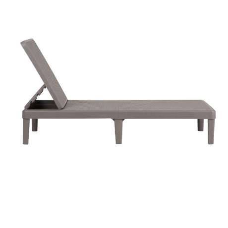Gardeon Sun Lounge Adjustable Lounger Patio Outdoor Furniture Lightweight Brown