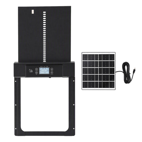 Giantz Automatic Chicken Coop Door 37cm Solar Powered Smart App Control Black