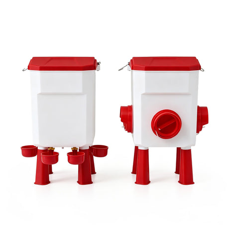 Giantz 12kg Chicken Feeder and 11L Waterer Set Large Capacity Poultry Drinker Kit
