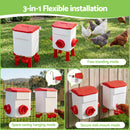 Giantz 12kg Chicken Feeder and 11L Waterer Set Large Capacity Poultry Drinker Kit