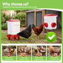 Giantz 8kg Chicken Feeder and 7L Waterer Set Large Capacity Poultry Drinker Kit