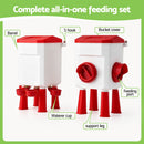 Giantz 8kg Chicken Feeder and 7L Waterer Set Large Capacity Poultry Drinker Kit