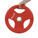 Everfit Weight Plates Standard 15kg Dumbbell Barbell Plate Weight Lifting Home Gym Red