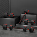 Everfit 20kg Adjustable Dumbbell Barbell Set Weight Plates Home Workout
