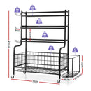 Everfit Dumbbell Rack Weight Rack for Dumbbells Home Gym Storage Black
