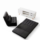 Artiss Sofa Bed Adjustable Floor Chair & TV Unit 120cm Entertainment Cabinet Set