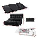 Artiss Sofa Bed Adjustable Floor Chair & TV Unit 120cm Entertainment Cabinet Set