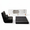 Artiss Sofa Bed Adjustable Floor Chair & TV Unit 120cm Entertainment Cabinet Set