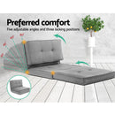 Artiss Single Sofa Bed and Side Table Set, Adjustable Recliner Narrow End Table