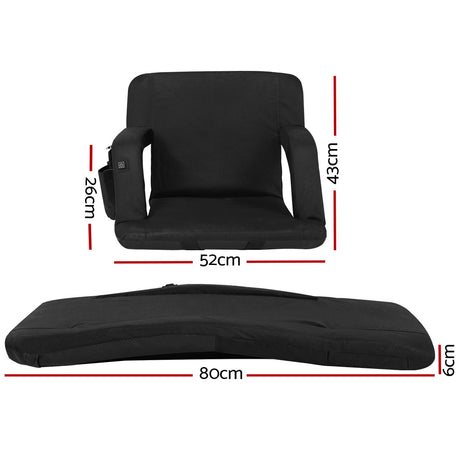 Artiss 2X Floor Lounge Sofa Bed With Armrest Heated Cushion