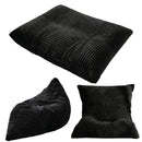Artiss 3-in-1 Bean Bag Chair for Living Room Convertible Floor Sofa Dark Grey