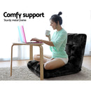 Artiss Sofa Bed Floor Lounge Recliner Foldable Chair & Side Table Bundle