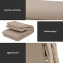 Artiss 4XFloor Chair Sofa Linen Beige