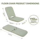 Artiss Floor Chair 5 Position Adjustable Green Lazy Sofa for Living Room Bedroom