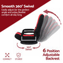 Artiss Floor Gaming Chair with 360 Swivel, 6-Position Backrest for Gaming