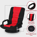 Artiss Floor Gaming Chair with 360 Swivel, 6-Position Backrest for Gaming