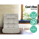 Artiss 2X Lounge Sofa Bed Flannel Fabric Grey