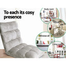 Artiss 4X Lounge Sofa Bed Flannel Fabric Grey