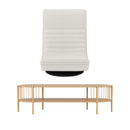Artiss Swivel Floor Chair & TV Entertainment Unit with Storage Shelf Set