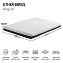 Giselle 18cm King Memory Foam Mattress Dual Feel Reversible Charcoal Foam