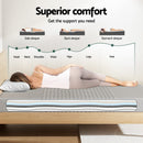Giselle Bedding Cool Gel Memory Foam Mattress Charcoal 7-Zone Washable Bamboo Cover 15cm Queen