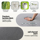 Giselle Bedding Cool Gel Memory Foam Mattress Charcoal 7-Zone Washable Bamboo Cover 15cm Queen
