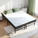 Giselle Folding Bed with Mattress Double Portable Foldable Guest Bed Bamboo Cover