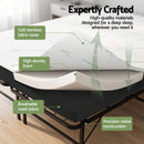 Giselle Folding Bed with Mattress Double Portable Foldable Guest Bed Bamboo Cover