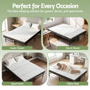 Giselle Folding Bed with Mattress Double Portable Foldable Guest Bed Bamboo Cover