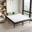Giselle Folding Bed with Mattress Double Portable Foldable Guest Bed Bamboo Cover
