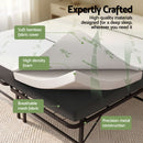 Giselle Folding Bed with Mattress Queen Portable Foldable Guest Bed Bamboo Cover