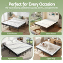 Giselle Folding Bed with Mattress Queen Portable Foldable Guest Bed Bamboo Cover