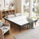 Giselle Folding Bed with Mattress Queen Portable Foldable Guest Bed Bamboo Cover