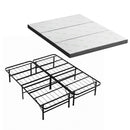 Giselle Folding Bed with Mattress Queen Portable Foldable Guest Bed Bamboo Cover