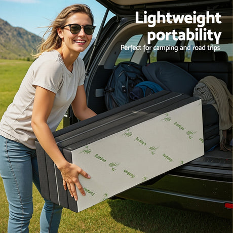 Giselle Foldable Mattress Folding Foam Mattresses Bamboo Double