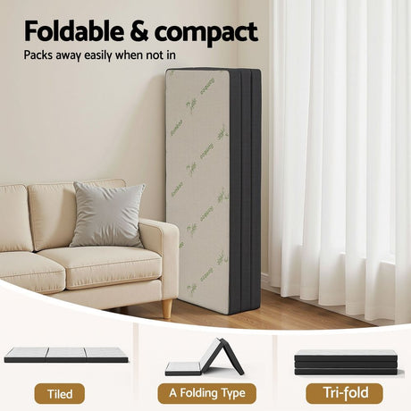 Giselle Foldable Mattress Folding Foam Mattresses Bamboo Queen