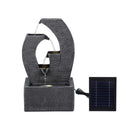 Gardeon Solar Fountain 5 Levels Cascading Water Feature Resin 50cm Black