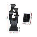 Gardeon Solar Fountain Water Feature Outdoor Fountain Indoor 5-Tier Bowl Cascading Grey