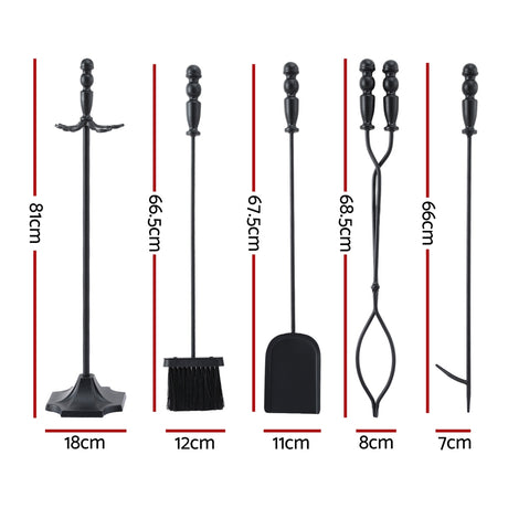 Grillz Fire Pit Tool Set 5 PCS